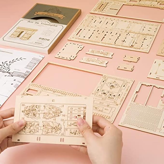 ROKR 3D WOODEN PUZZLES FOR ADULTS, BUILDING MODEL KITS GIFT FOR ADULTS & TEENS - ARC DE TRIOMPHE (118 PCS) - Image 2